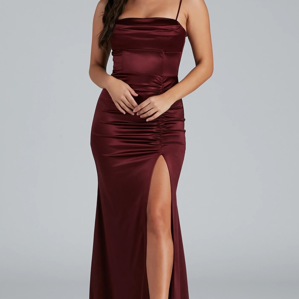 Wedding guest dress with slit
